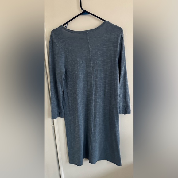 lilla p versatility scoop neck dress blue cotton size M long sleeve - Picture 3 of 6